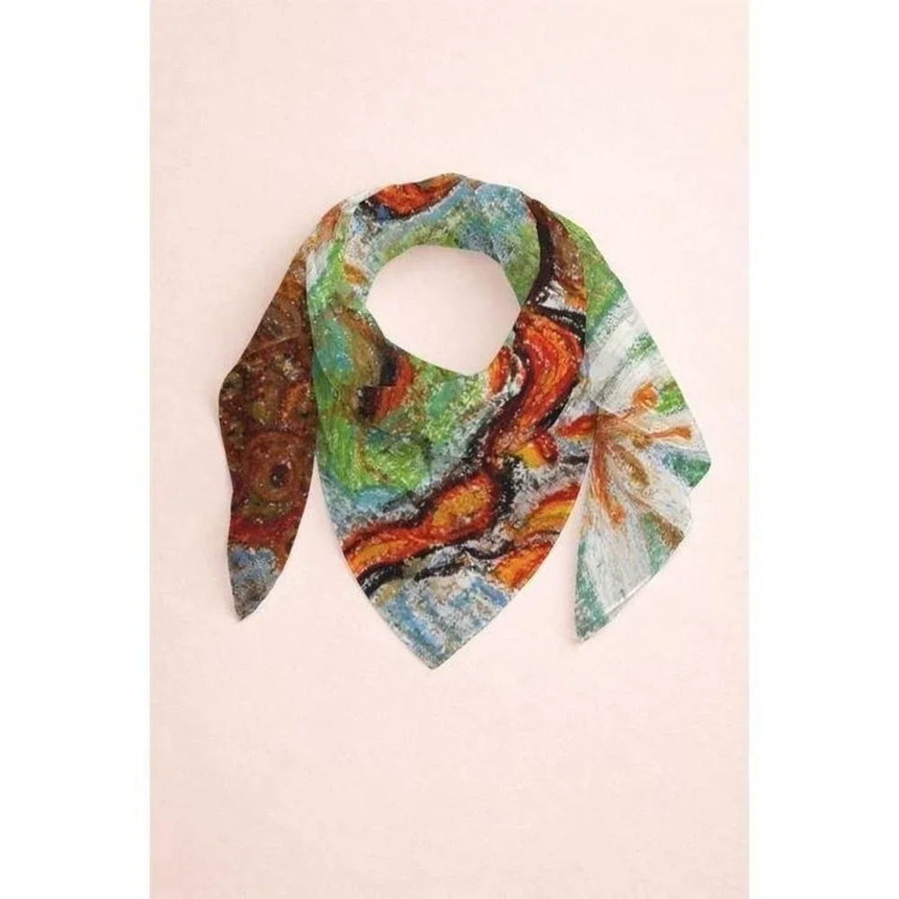 Bloodroot With Blood Chiffon Scarf (Preorder) | Red Botanical Anatomy | Clinical